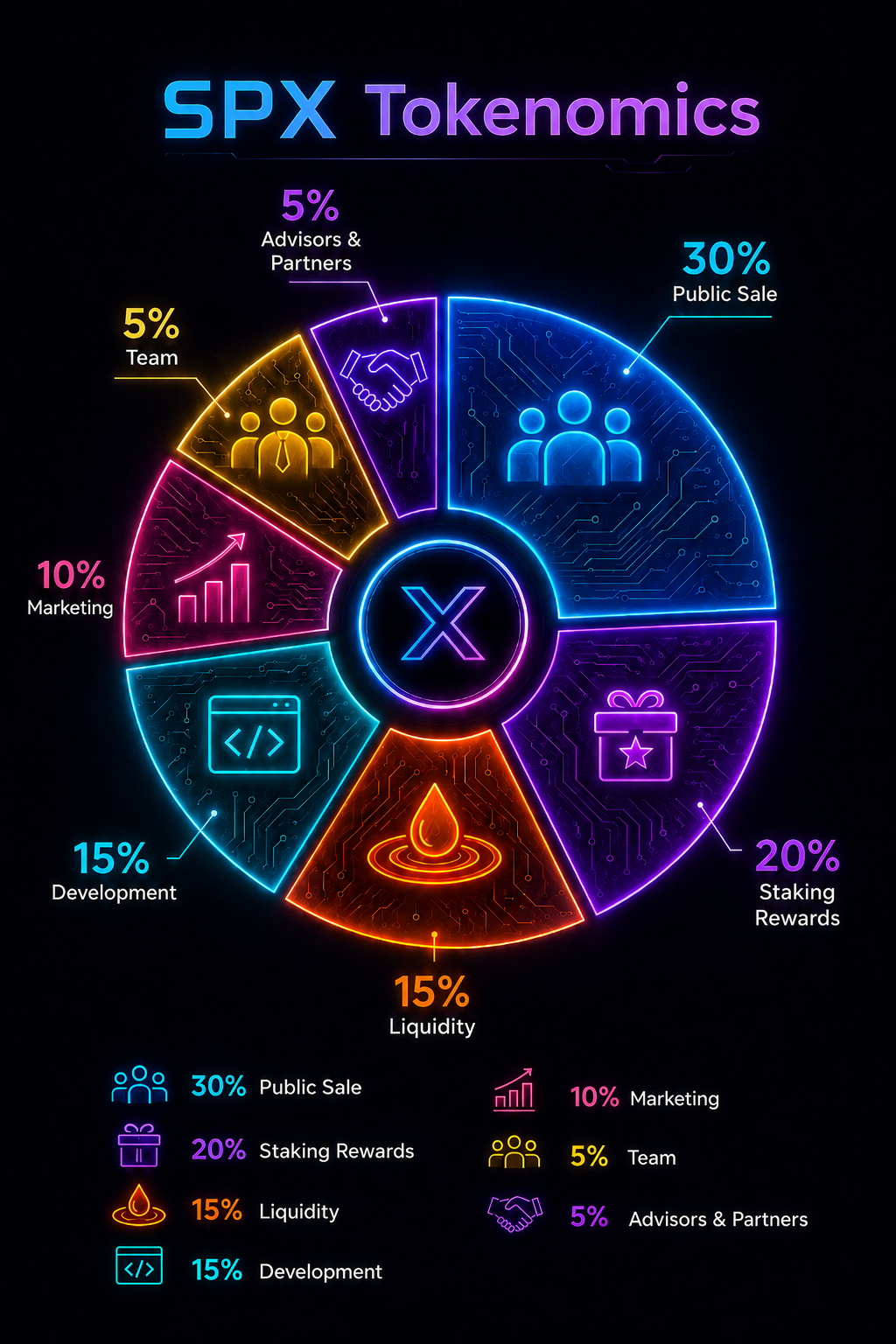 SPX25K tokenomics distribution